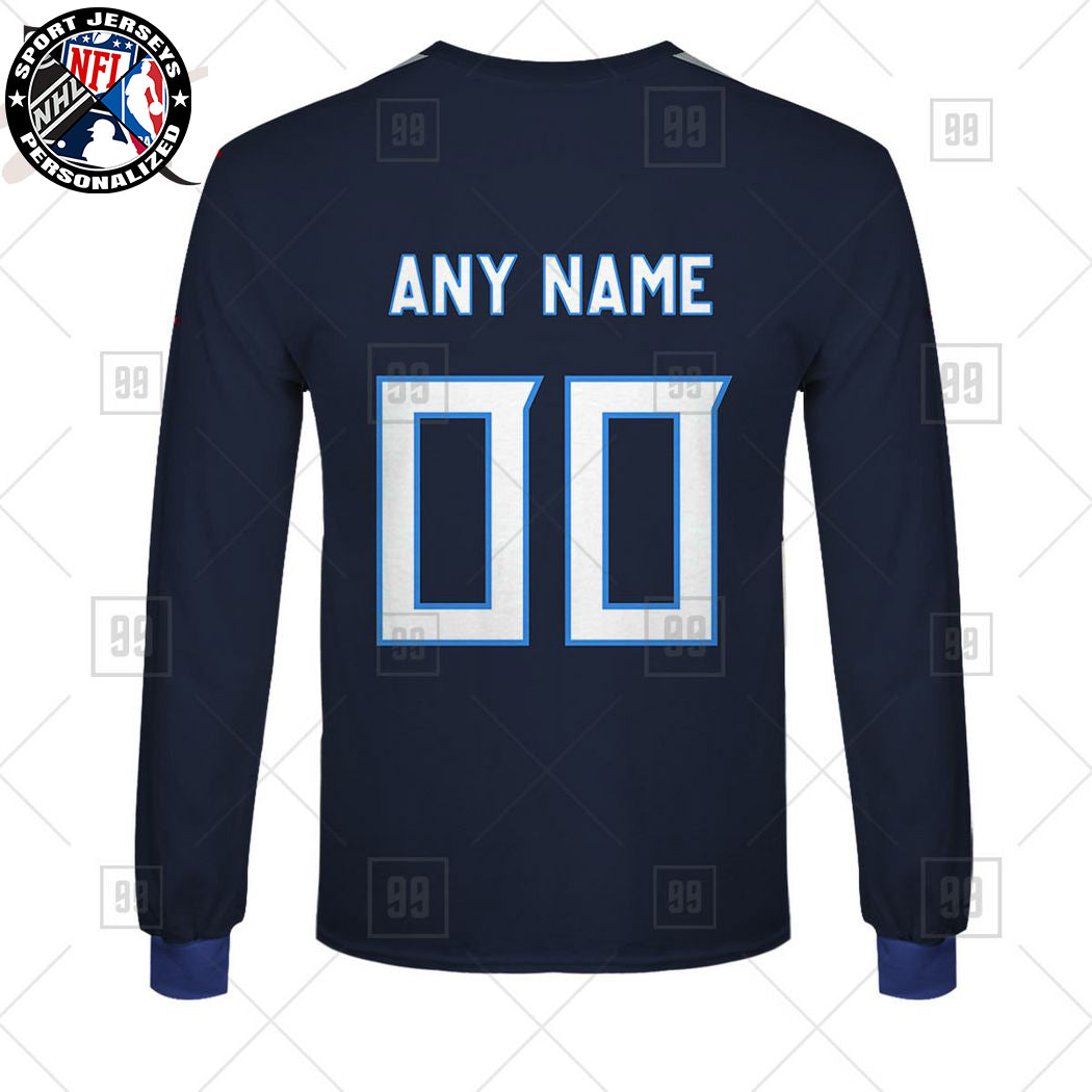 Personalized NFL Tennessee Titans Home Jersey Style Sweatshirt NH24