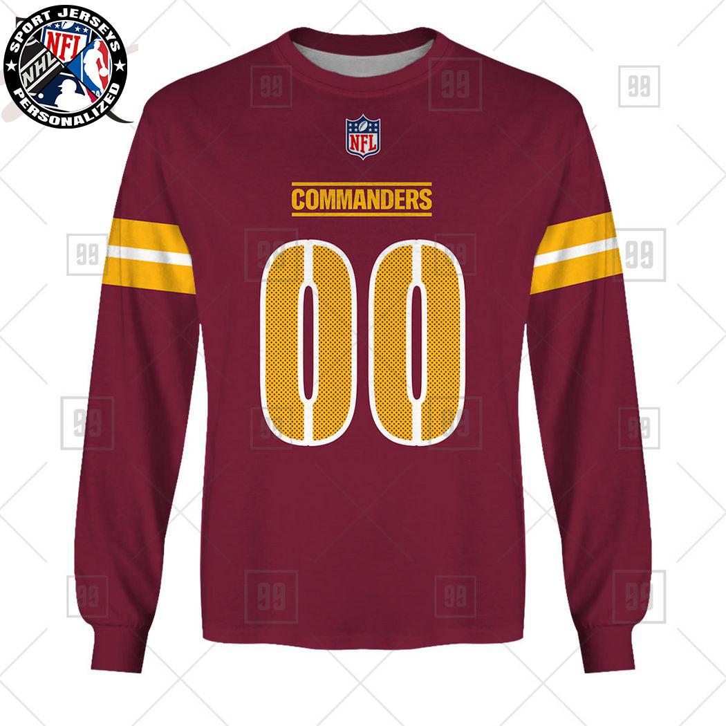Personalized NFL Washington Commanders Home Jersey Style Sweatshirt NH24