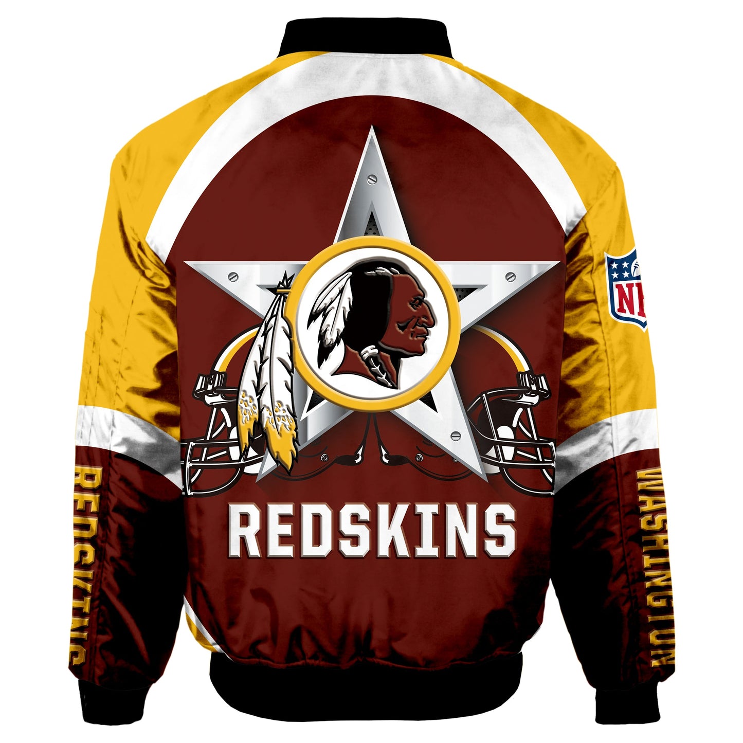 NFL Washington Commanders Bomber Jacket Graphic Football Player Running NH24